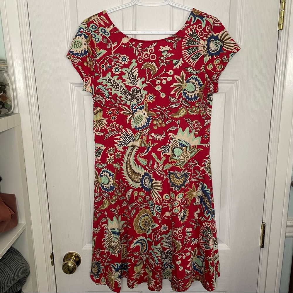 Chaps red floral sundress barely worn size Large
